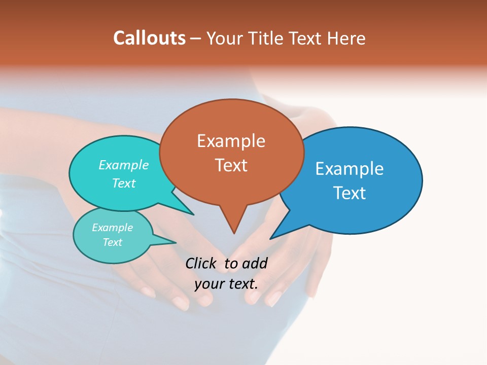 Cut Out Expecting Baby PowerPoint Template