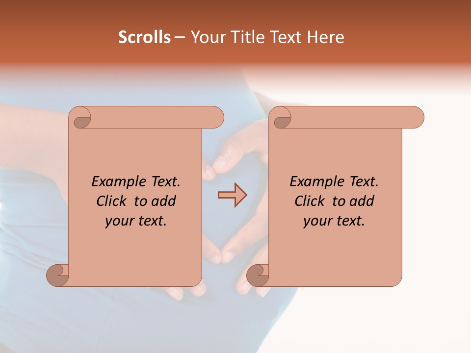 Cut Out Expecting Baby PowerPoint Template
