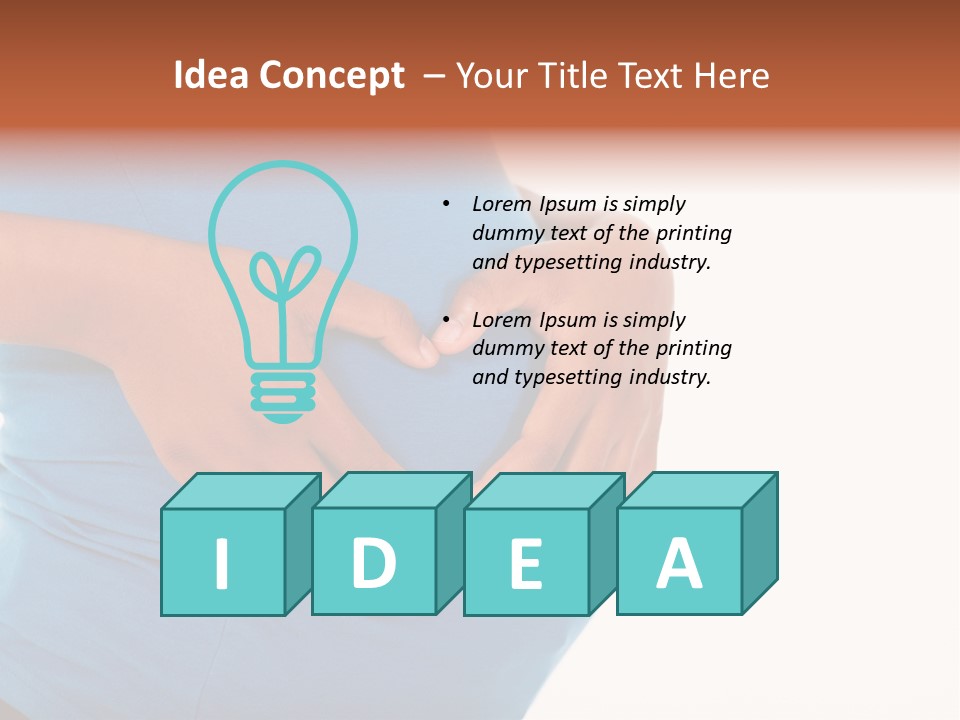 Cut Out Expecting Baby PowerPoint Template