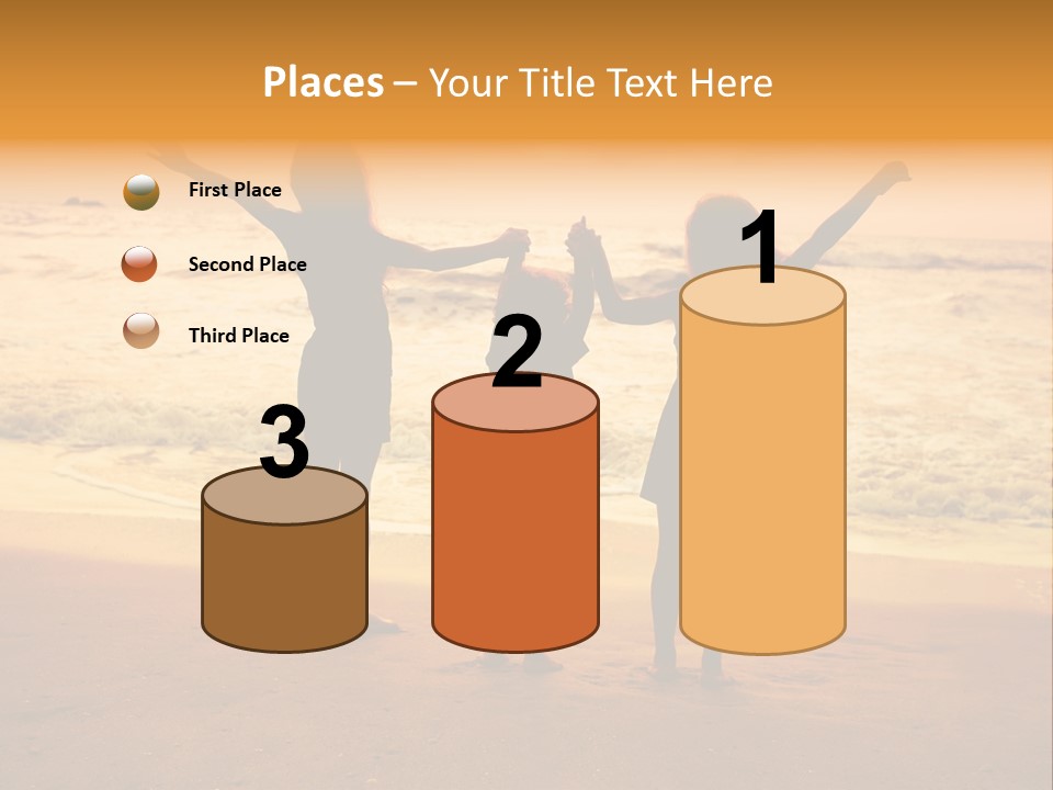 Golden Sand Child PowerPoint Template