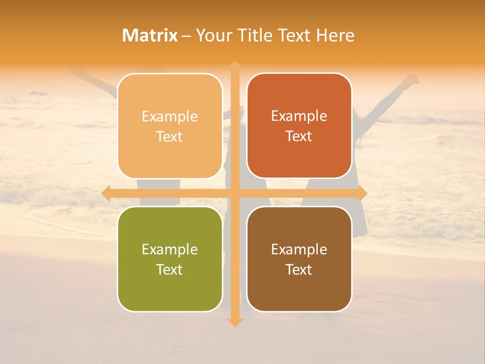 Golden Sand Child PowerPoint Template