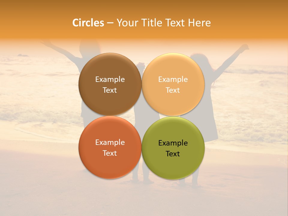 Golden Sand Child PowerPoint Template