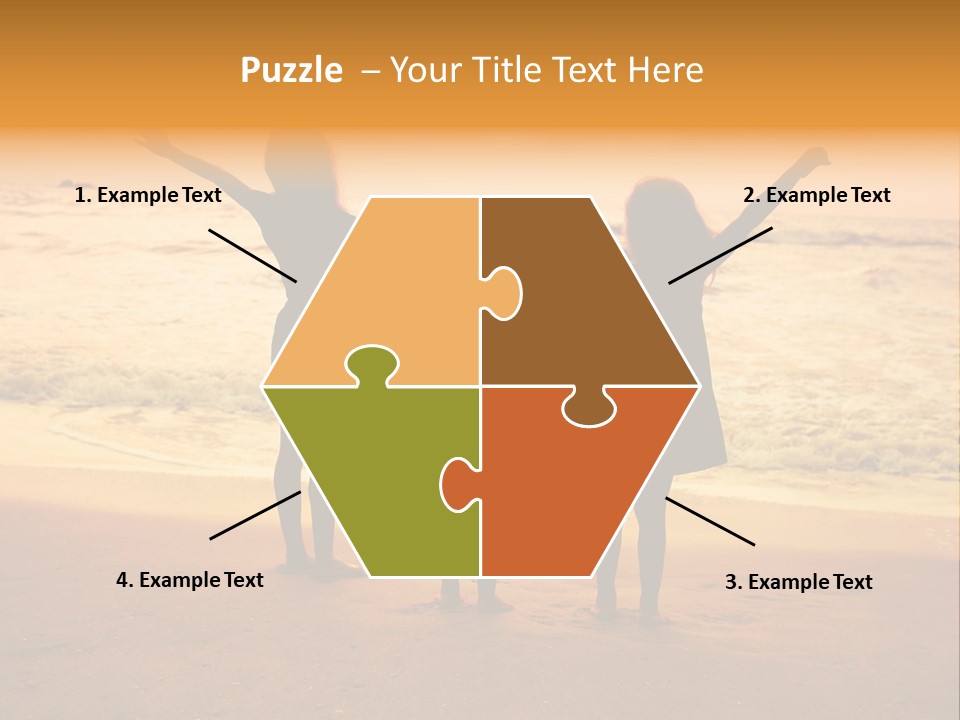 Golden Sand Child PowerPoint Template