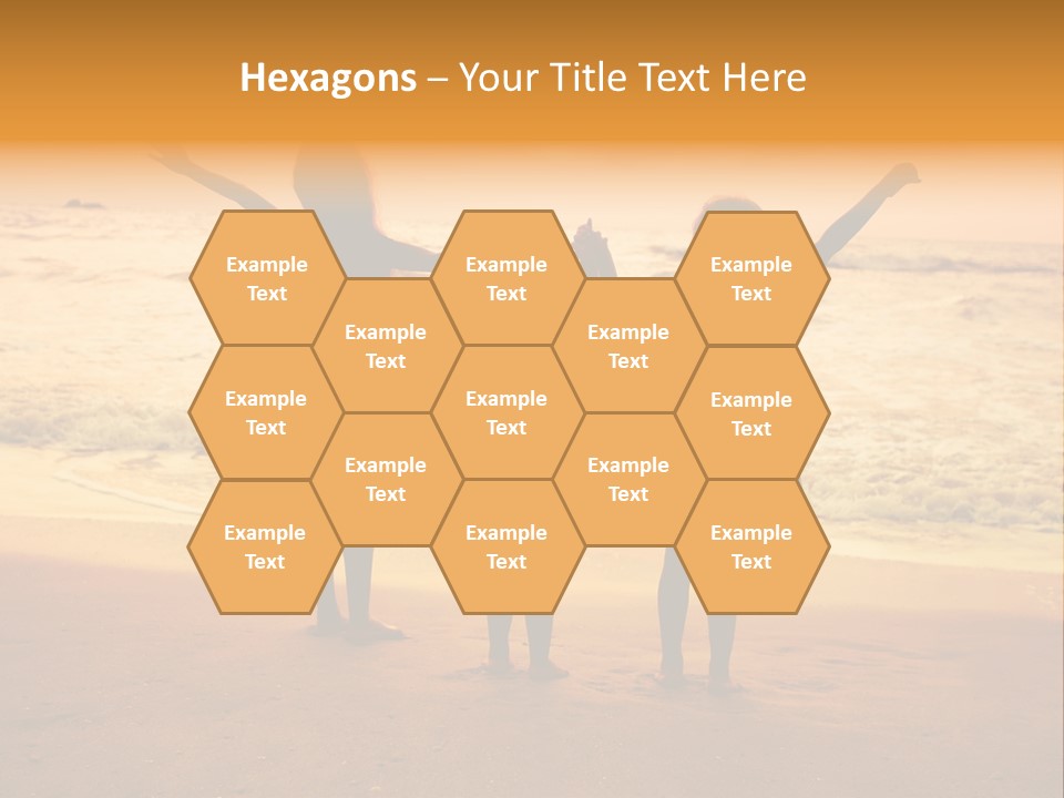 Golden Sand Child PowerPoint Template