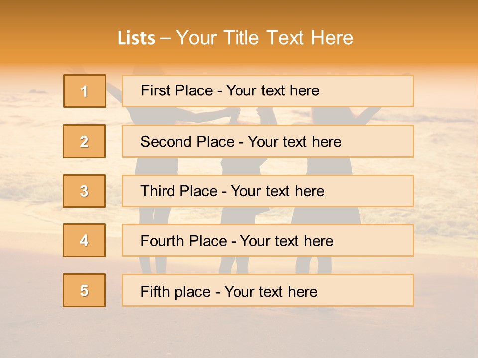 Golden Sand Child PowerPoint Template