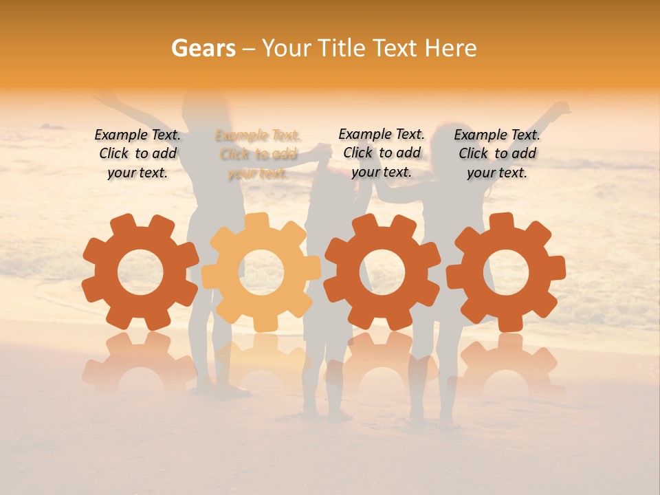 Golden Sand Child PowerPoint Template