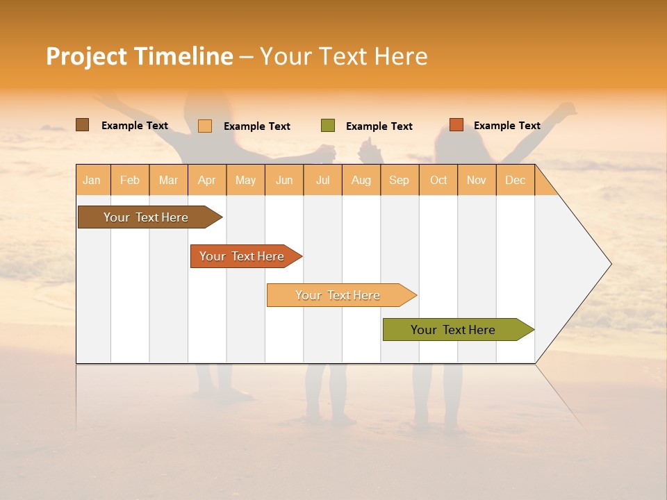 Golden Sand Child PowerPoint Template