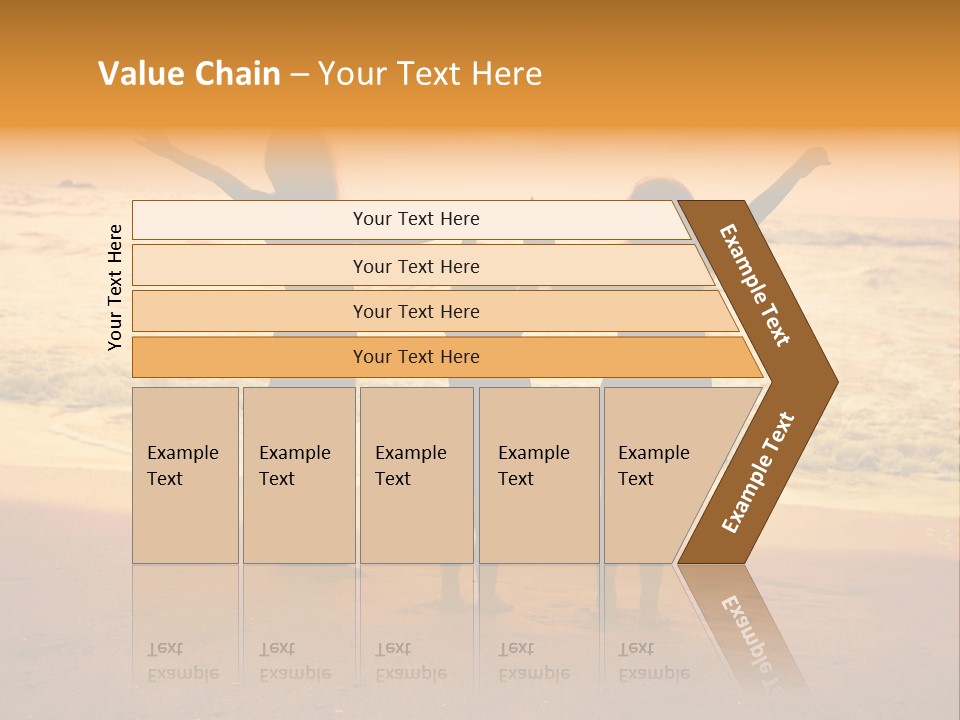 Golden Sand Child PowerPoint Template
