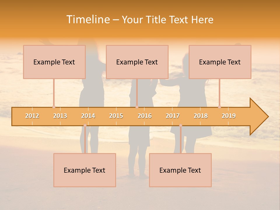 Golden Sand Child PowerPoint Template