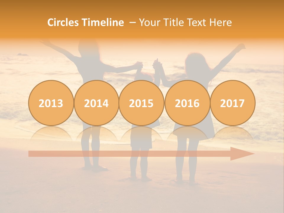 Golden Sand Child PowerPoint Template