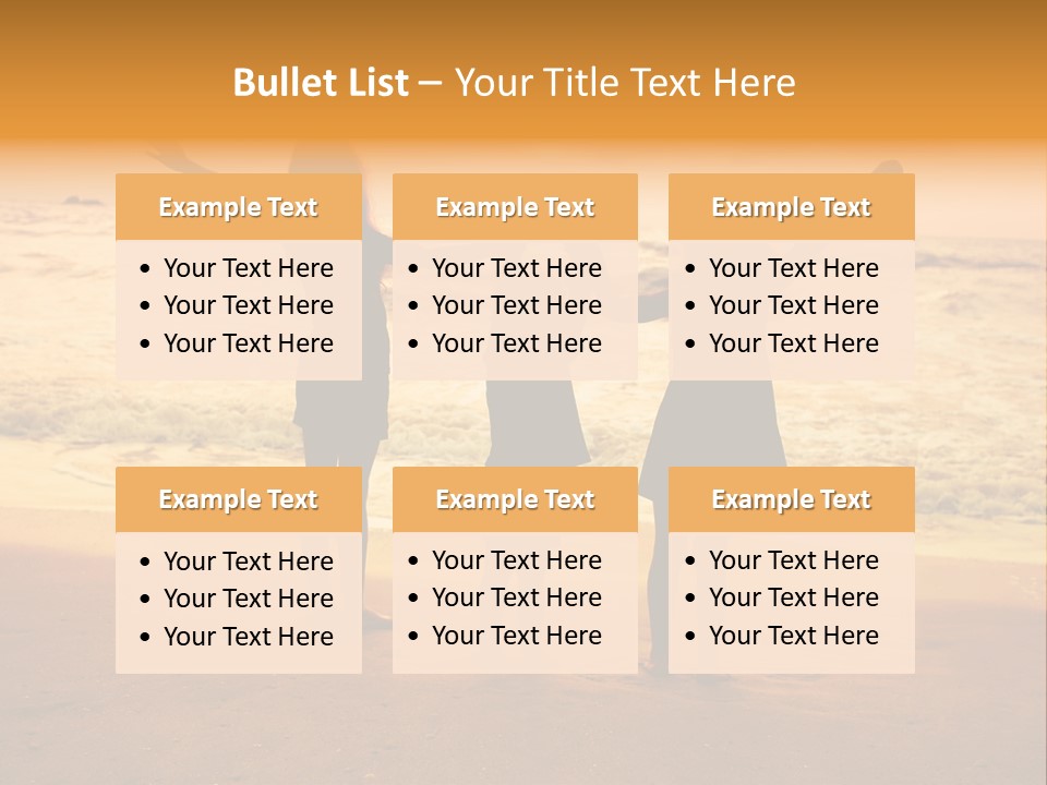 Golden Sand Child PowerPoint Template