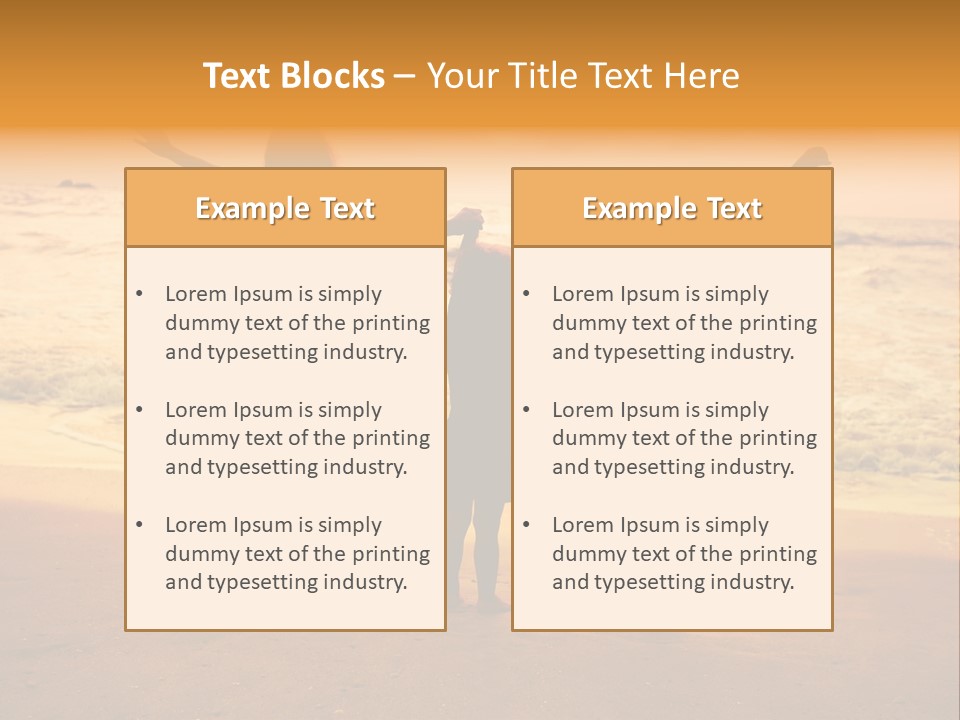 Golden Sand Child PowerPoint Template