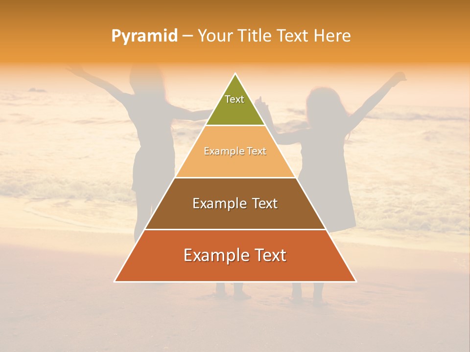 Golden Sand Child PowerPoint Template