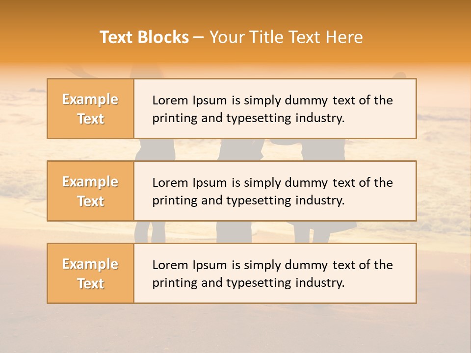 Golden Sand Child PowerPoint Template
