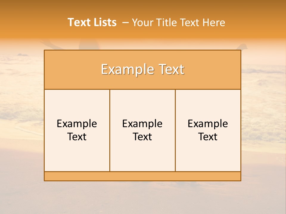 Golden Sand Child PowerPoint Template