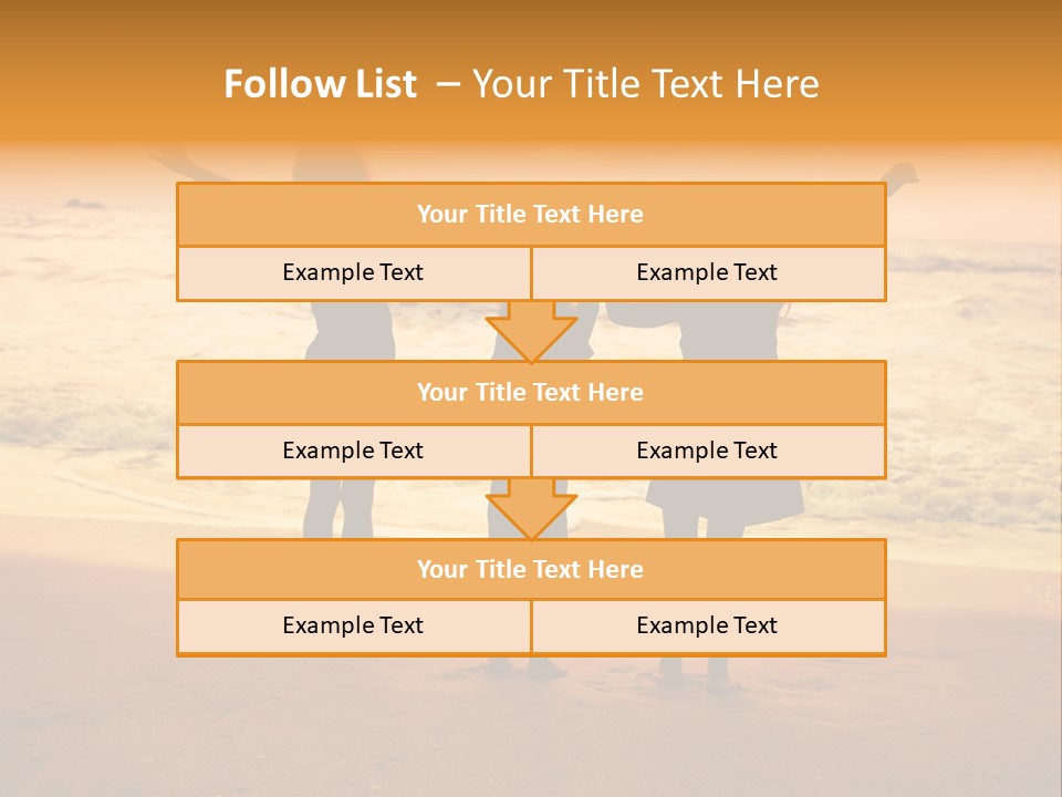 Golden Sand Child PowerPoint Template