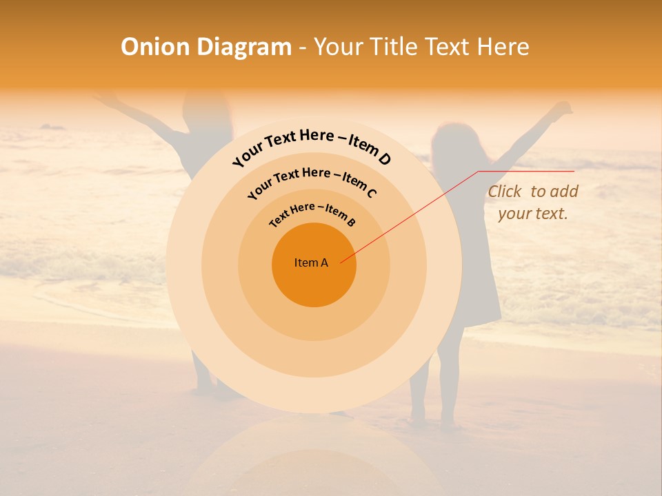 Golden Sand Child PowerPoint Template