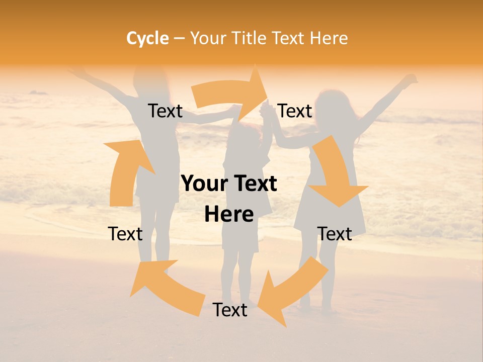 Golden Sand Child PowerPoint Template