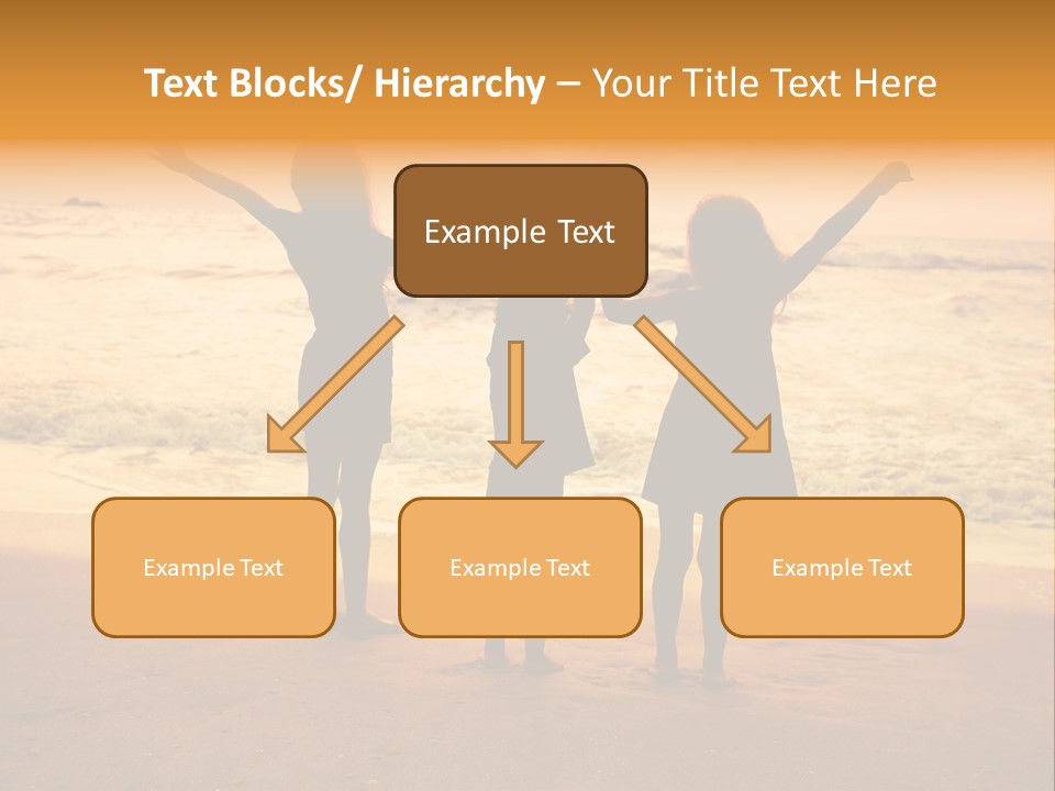 Golden Sand Child PowerPoint Template