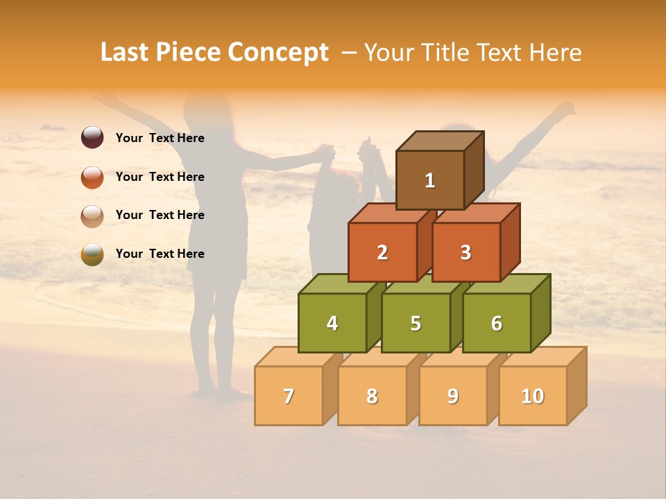 Golden Sand Child PowerPoint Template