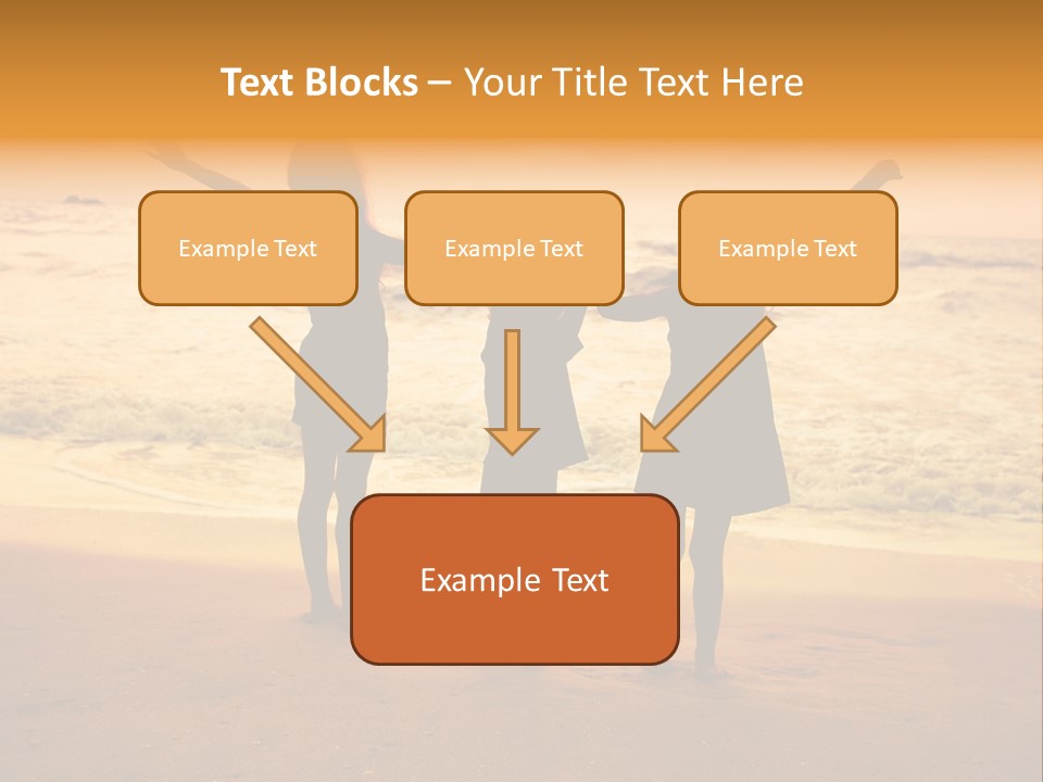 Golden Sand Child PowerPoint Template