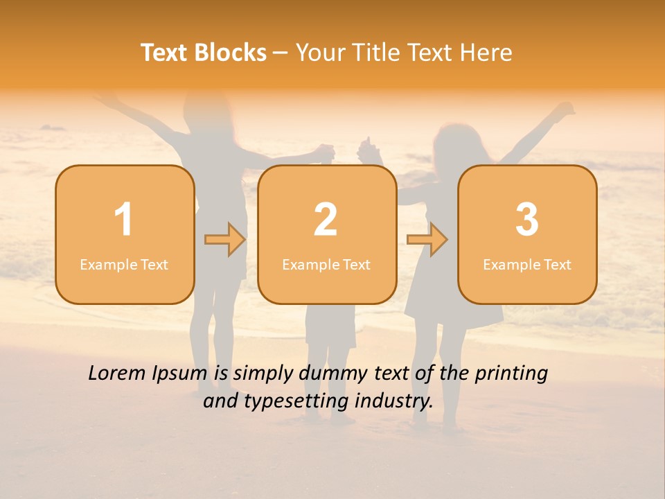 Golden Sand Child PowerPoint Template