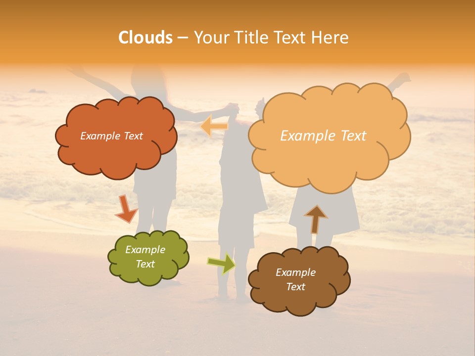 Golden Sand Child PowerPoint Template