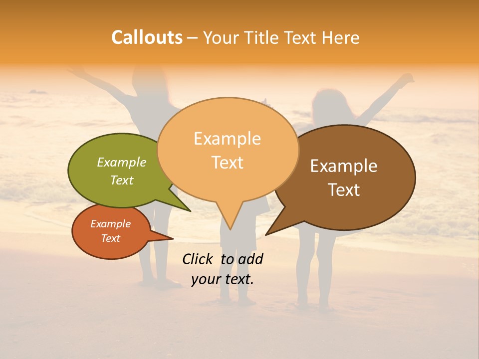 Golden Sand Child PowerPoint Template