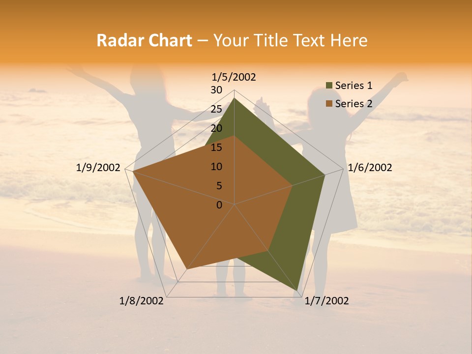 Golden Sand Child PowerPoint Template