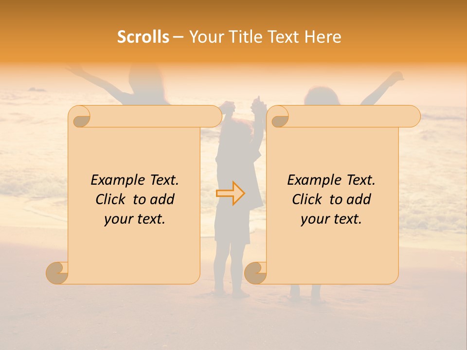 Golden Sand Child PowerPoint Template