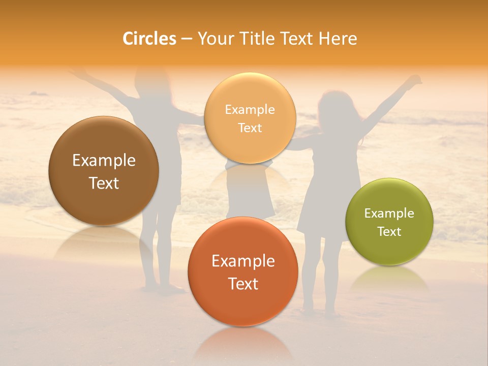 Golden Sand Child PowerPoint Template