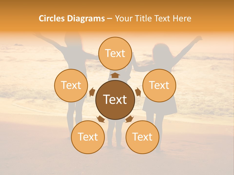 Golden Sand Child PowerPoint Template