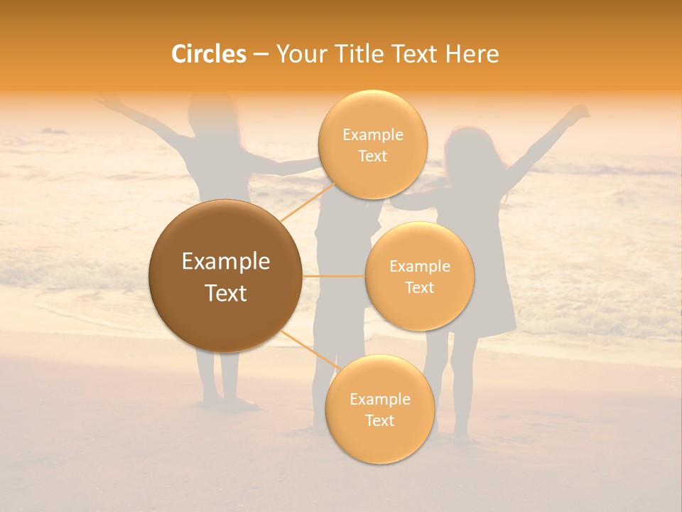 Golden Sand Child PowerPoint Template