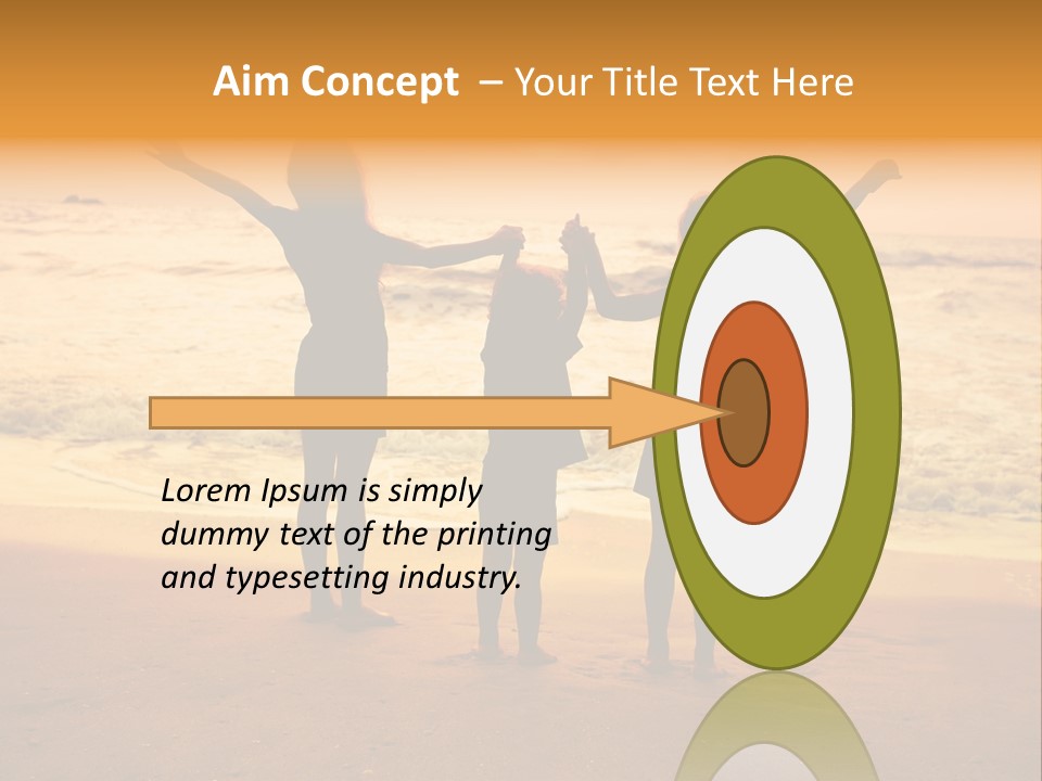 Golden Sand Child PowerPoint Template