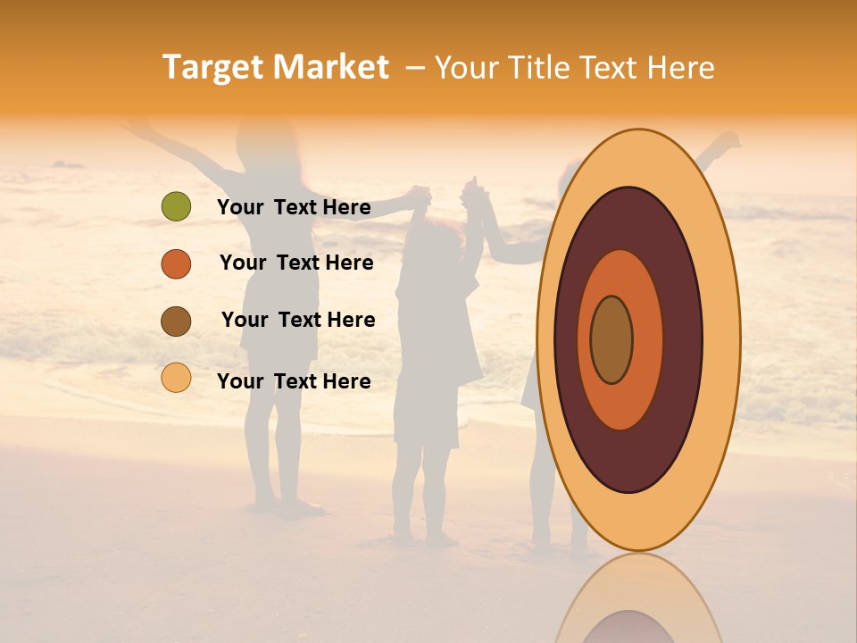 Golden Sand Child PowerPoint Template