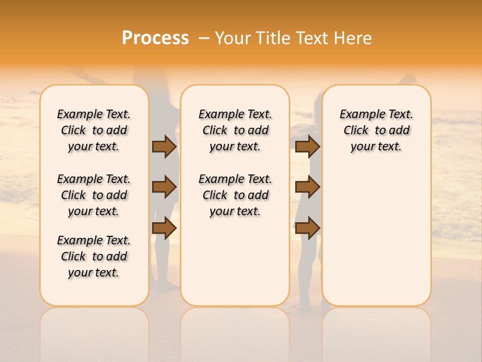 Golden Sand Child PowerPoint Template
