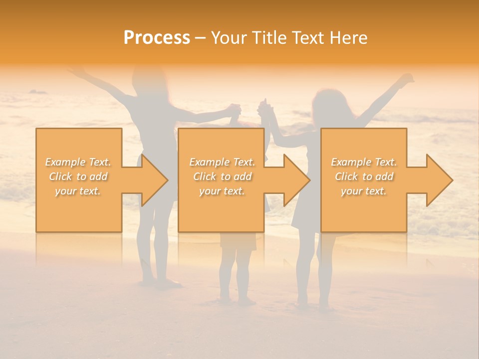 Golden Sand Child PowerPoint Template