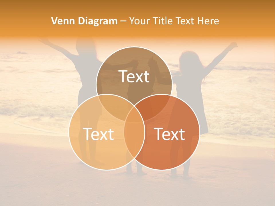 Golden Sand Child PowerPoint Template