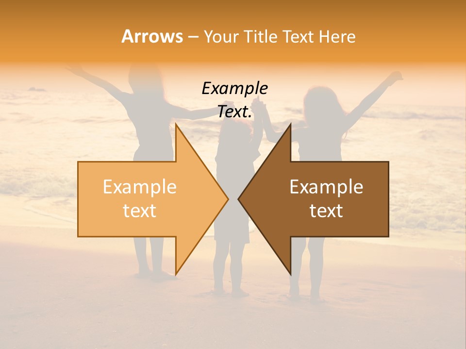 Golden Sand Child PowerPoint Template