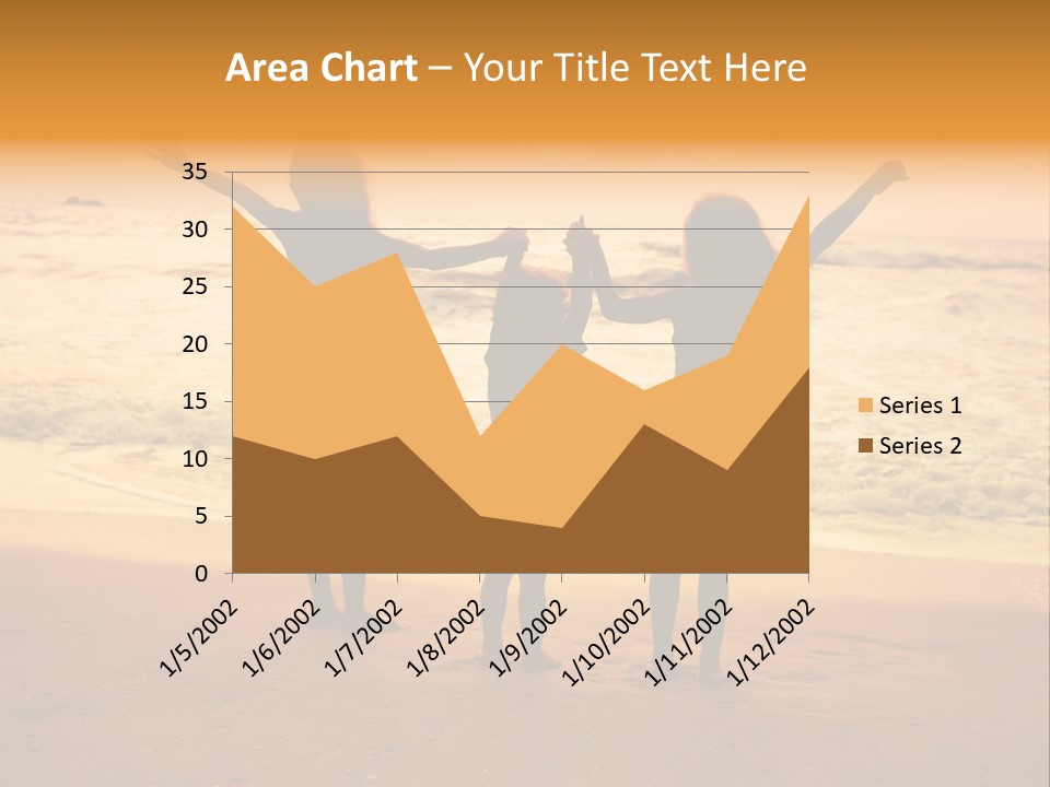 Golden Sand Child PowerPoint Template