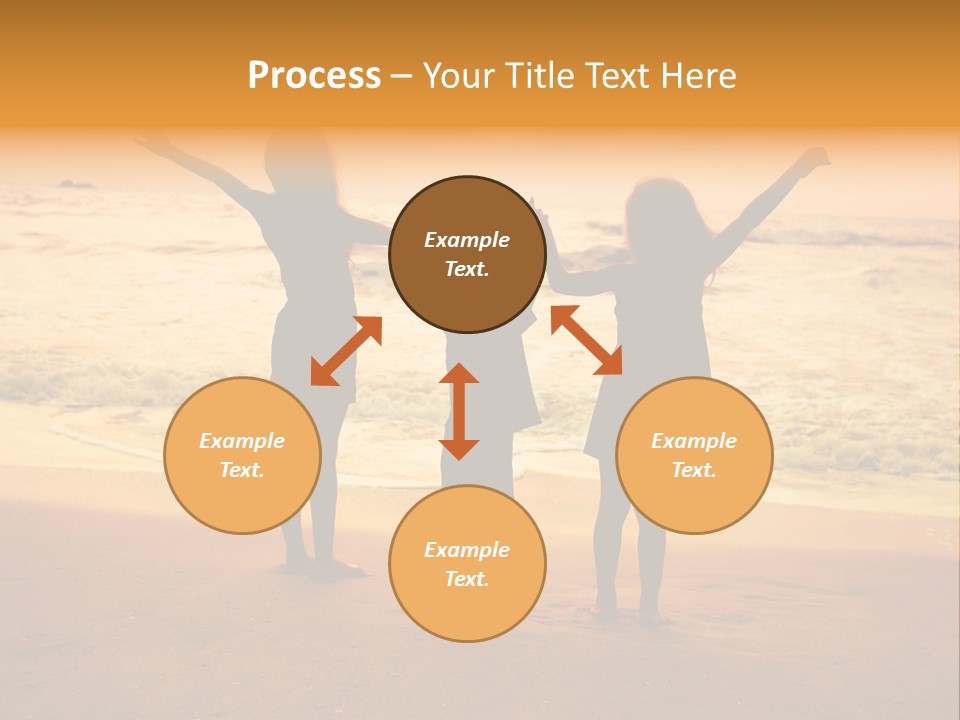 Golden Sand Child PowerPoint Template