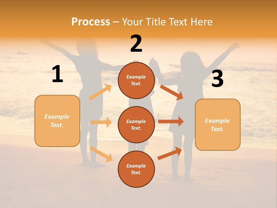 Golden Sand Child PowerPoint Template