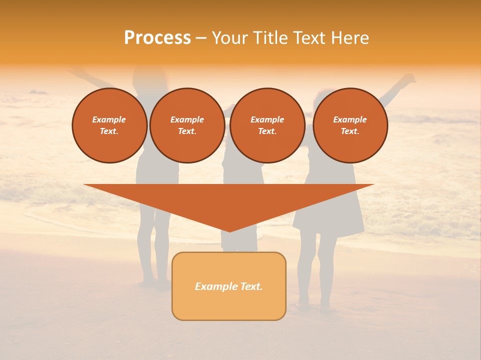 Golden Sand Child PowerPoint Template