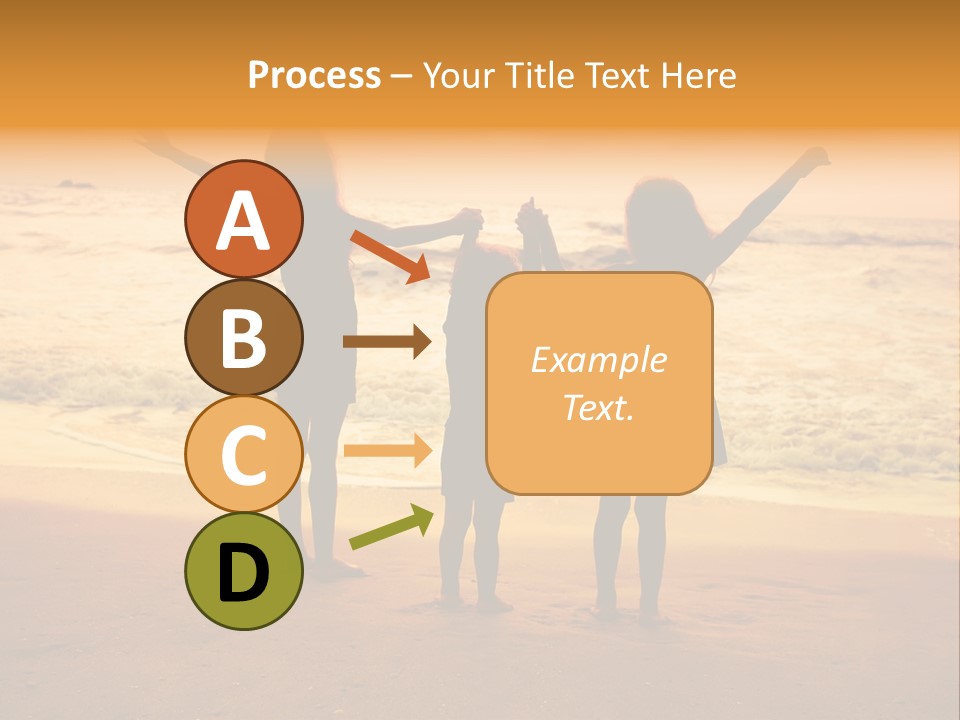 Golden Sand Child PowerPoint Template