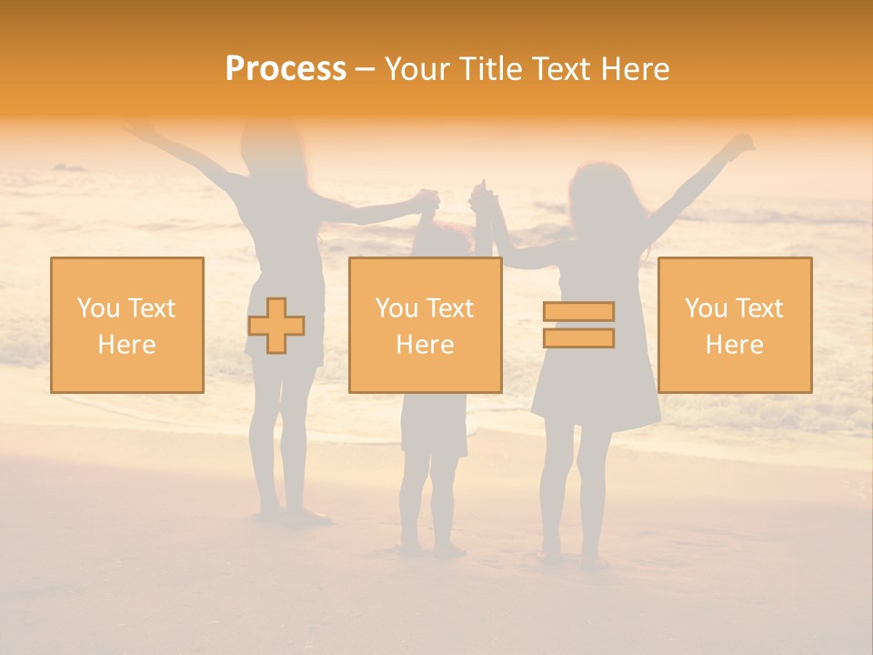 Golden Sand Child PowerPoint Template