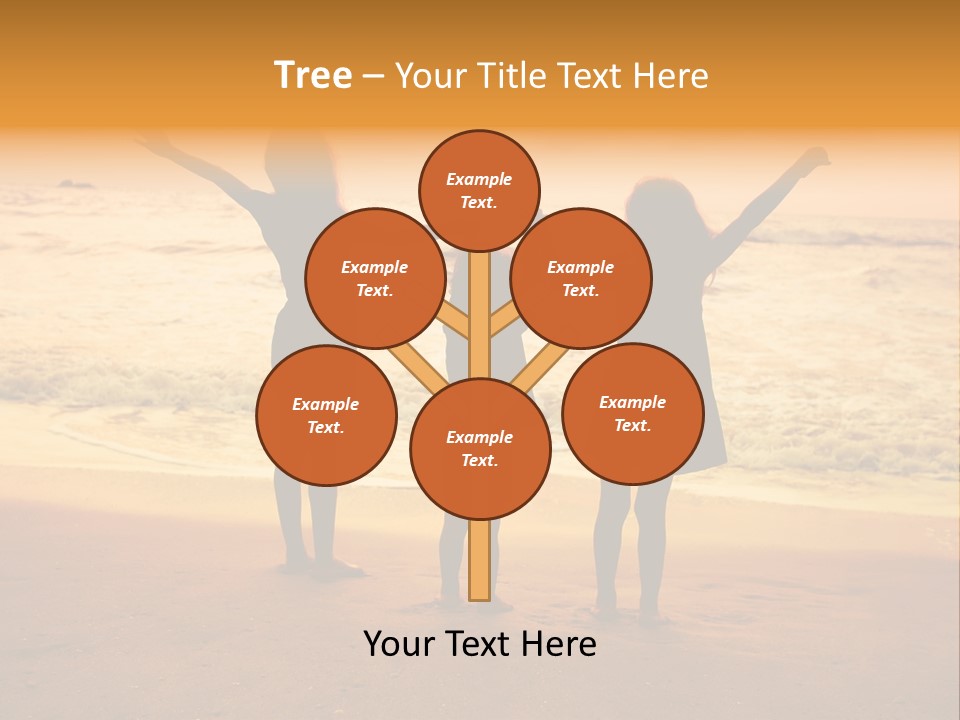 Golden Sand Child PowerPoint Template