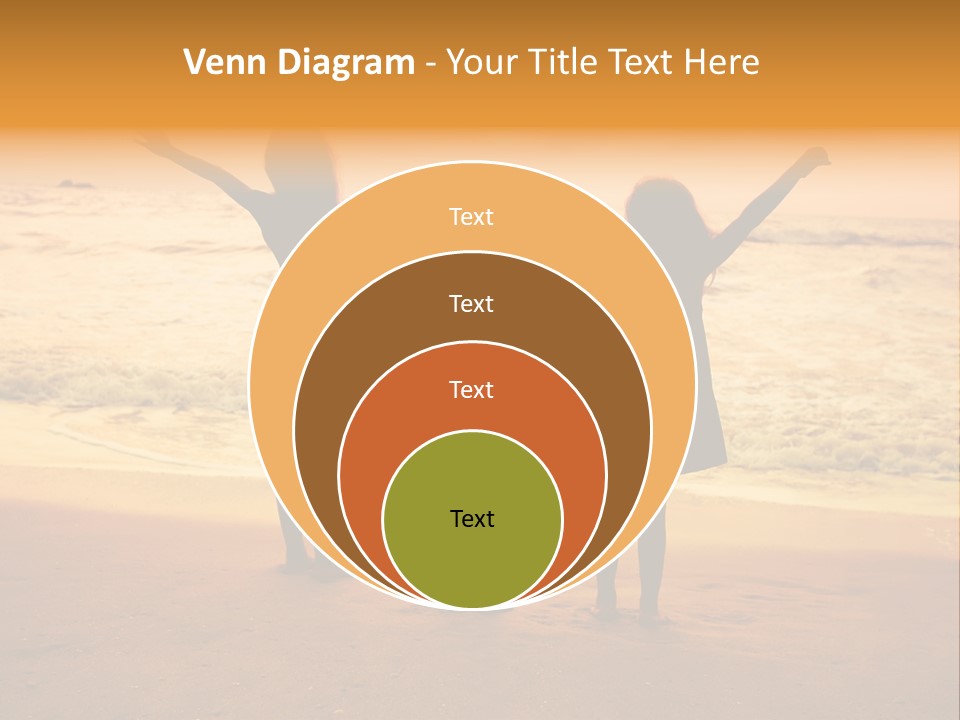 Golden Sand Child PowerPoint Template