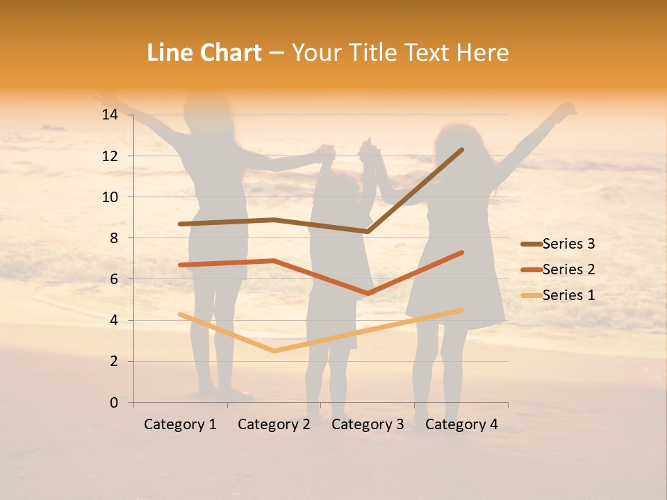Golden Sand Child PowerPoint Template