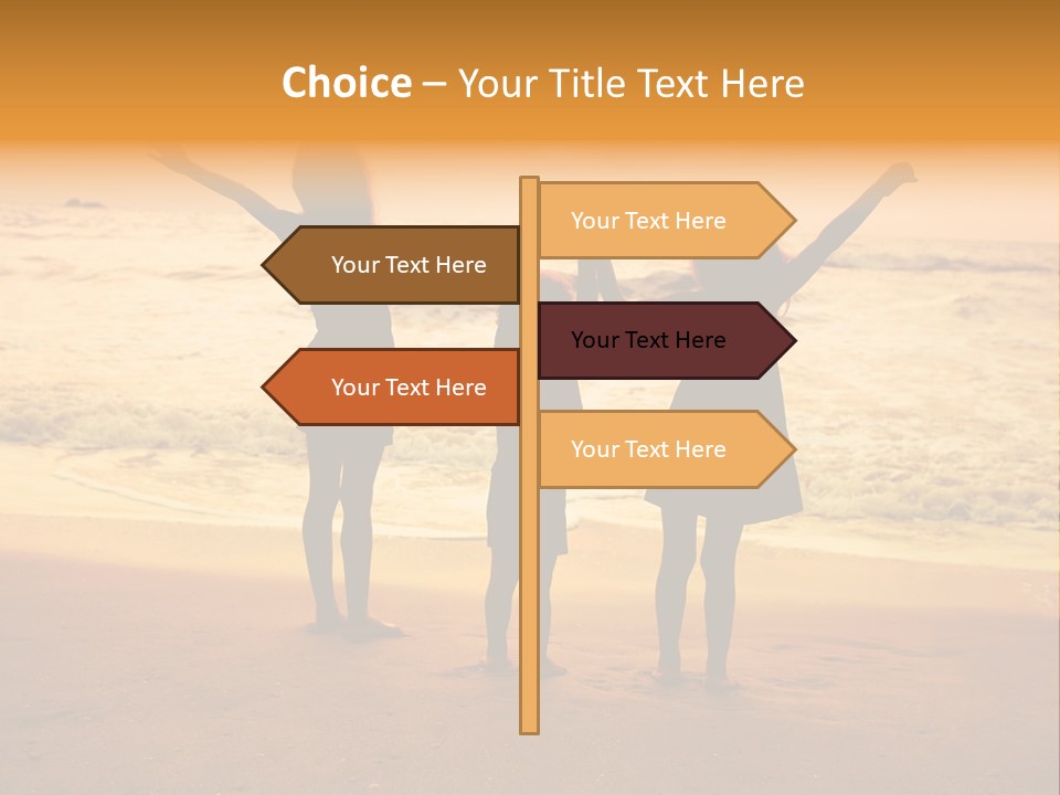 Golden Sand Child PowerPoint Template