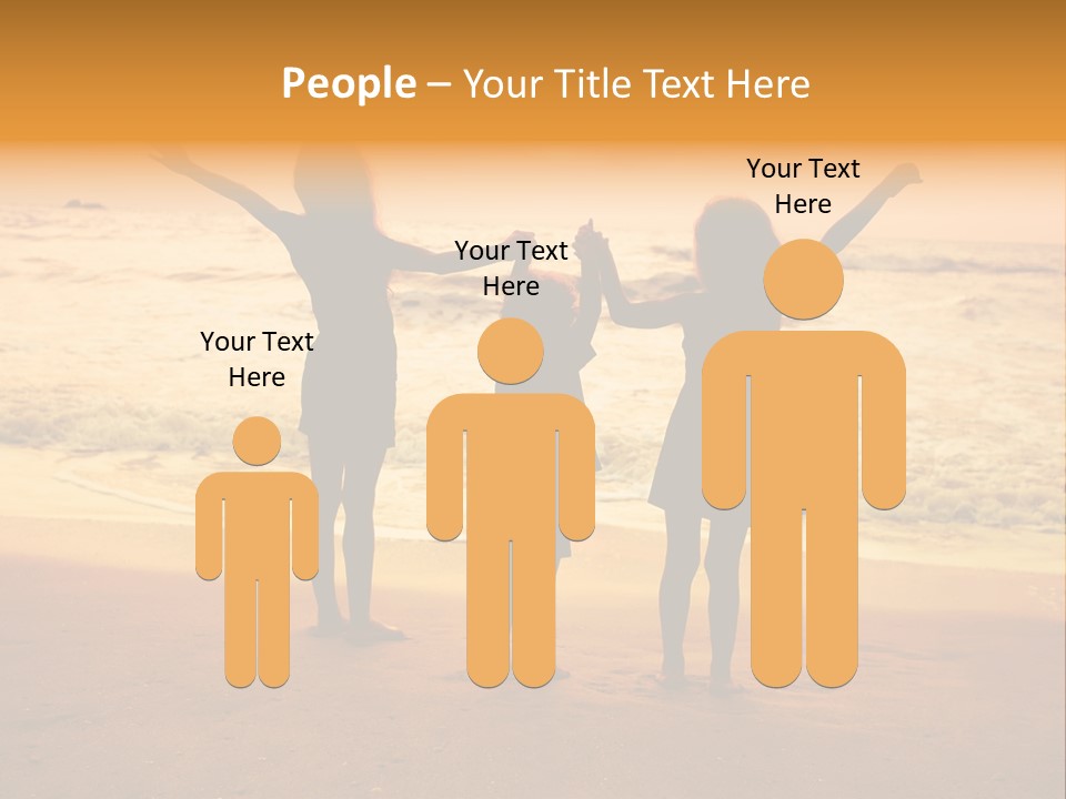 Golden Sand Child PowerPoint Template